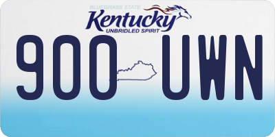 KY license plate 900UWN