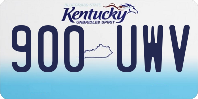 KY license plate 900UWV