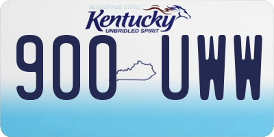 KY license plate 900UWW
