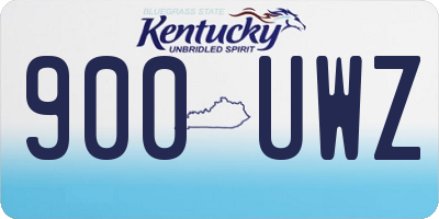 KY license plate 900UWZ