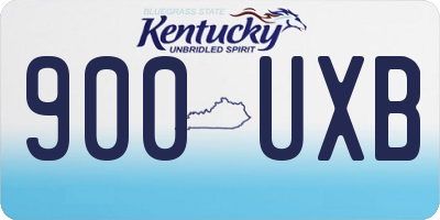 KY license plate 900UXB