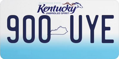 KY license plate 900UYE