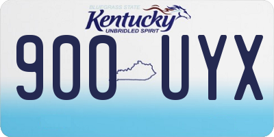 KY license plate 900UYX