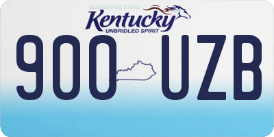 KY license plate 900UZB