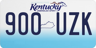 KY license plate 900UZK