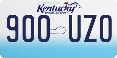 KY license plate 900UZO