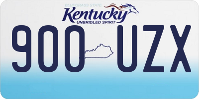 KY license plate 900UZX