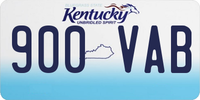 KY license plate 900VAB