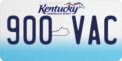 KY license plate 900VAC