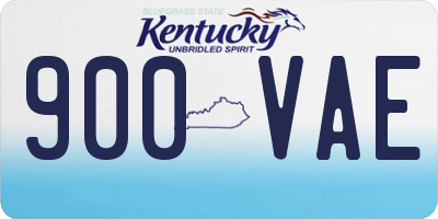 KY license plate 900VAE