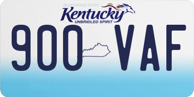 KY license plate 900VAF