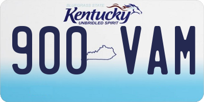 KY license plate 900VAM