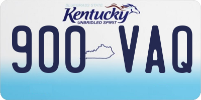 KY license plate 900VAQ