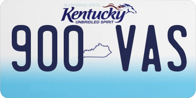 KY license plate 900VAS
