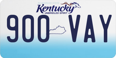 KY license plate 900VAY