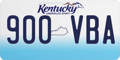 KY license plate 900VBA