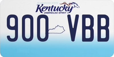 KY license plate 900VBB