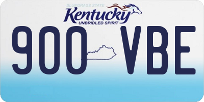 KY license plate 900VBE