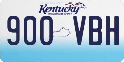 KY license plate 900VBH