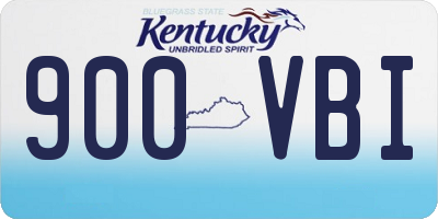 KY license plate 900VBI