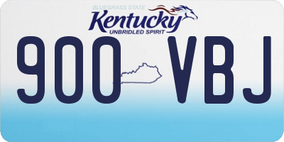KY license plate 900VBJ
