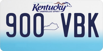 KY license plate 900VBK