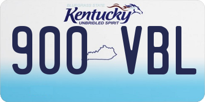 KY license plate 900VBL