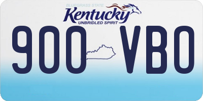 KY license plate 900VBO