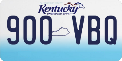 KY license plate 900VBQ