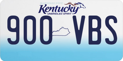 KY license plate 900VBS