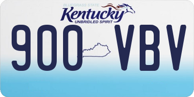 KY license plate 900VBV