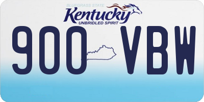 KY license plate 900VBW