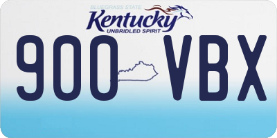 KY license plate 900VBX