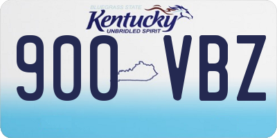 KY license plate 900VBZ