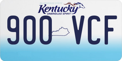 KY license plate 900VCF