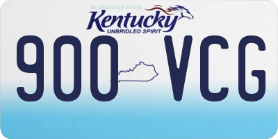 KY license plate 900VCG