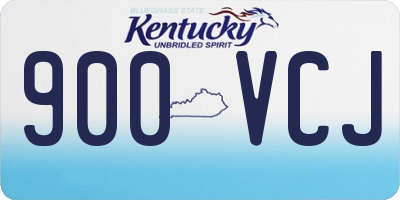KY license plate 900VCJ