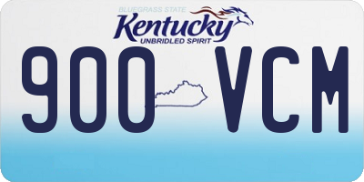 KY license plate 900VCM