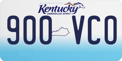 KY license plate 900VCO