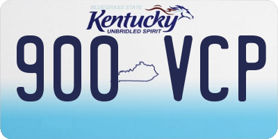KY license plate 900VCP