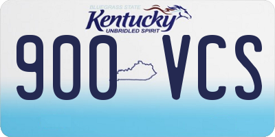 KY license plate 900VCS
