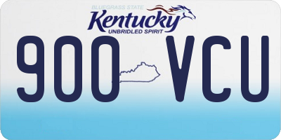 KY license plate 900VCU
