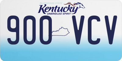 KY license plate 900VCV