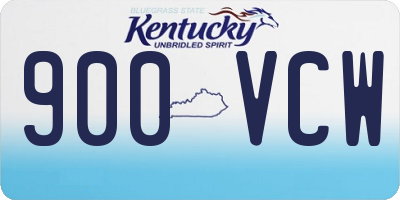 KY license plate 900VCW