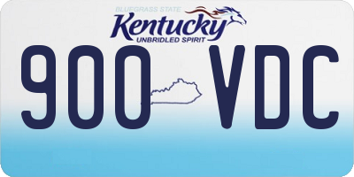 KY license plate 900VDC