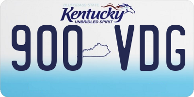 KY license plate 900VDG