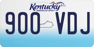 KY license plate 900VDJ
