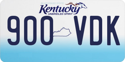 KY license plate 900VDK