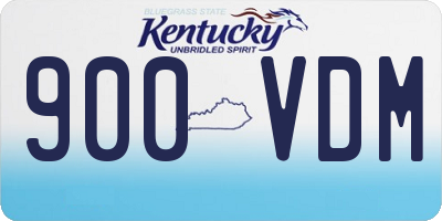 KY license plate 900VDM