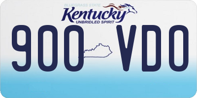 KY license plate 900VDO